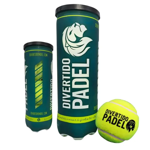 Blik met drie padelballen van Divertido